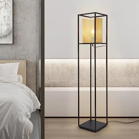 lux.pro Stehleuchte Southport 1 x E27 Leselampe Gold und Schwarz Stehleuchte 1-flammig Nachtlampe