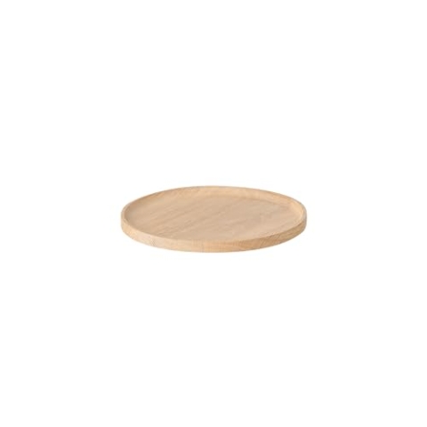 blomus Serviertablett -OKU- | Dekotablett rund aus FSC zertifiziertem Eichenholz | Farbe Oak | Ø25 x 2H cm | Größe S