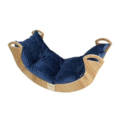 Skyline Kletterbogen Kissen Baby Kleinkind Kinder ab 1 Jahr Indoor Klettern Montessori Klettergerüst Holz Wippe Balancewippe Kletterdreieck Kletterwippe Holzwippe Kletterling Holzbogen Mittel Groß