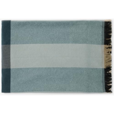Marc O' Polo Plaid Eryk Plaid Farbe Space Blue Größe 150x200 Fransen Kariert Decke