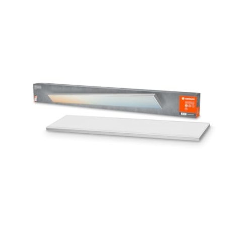 LEDVANCE Smart+ LED Deckenleuchte, Panel für Innen mit WiFi Technologie, Lichtfarbe änderbar (3000K-6500K), 120x10cm, Kompatibel mit Google und Alexa Voice Control, Frameless