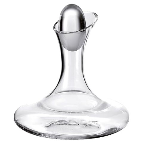 Leonardo Cheers Dekanter mit Stopfen, 1,3 l, Höhe 22,5 cm, handgefertigtes Klarglas, 066512