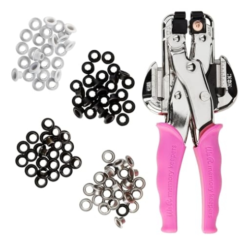 We R Memory Keepers Lochzangen Stanz Kit, Pink, Synthetic Material, mehrfarbig, 15.2 x 21.6 x 3.8 cm