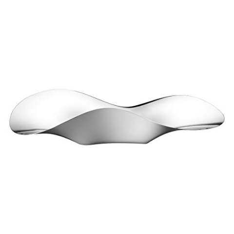 Georg Jensen GJ 107502 Genuss-Austern-Tablett, Edelstahl, Stainless Steel, 58,7 x 36,3 x 14 cm