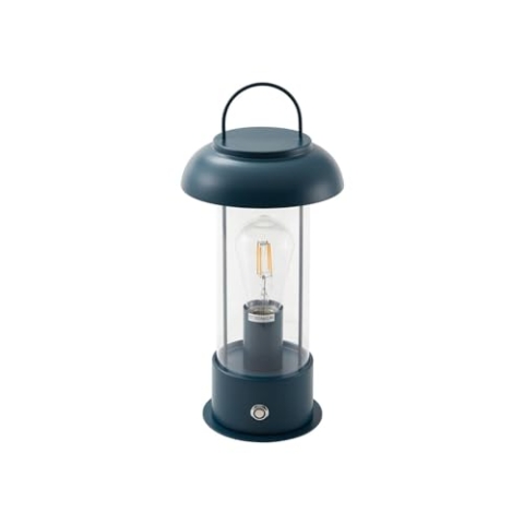 Lindby (Laterne Yvette (Touchdimmer) dimmbar (spritzwassergeschützt (Modern) in Blau aus Metall (1 flammig, E27) Touch Lampe