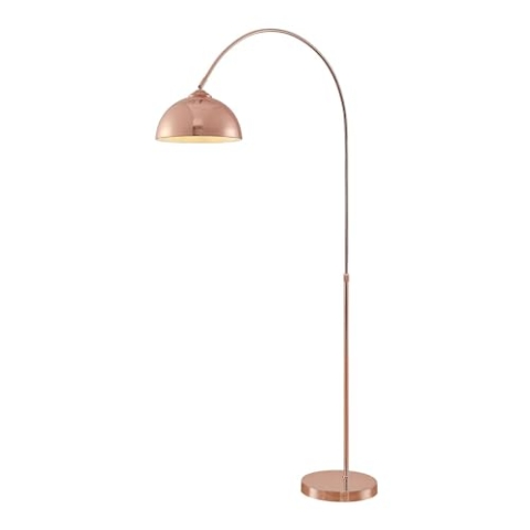 Lindby Stehlampe (Bogenleuchte) Lennart (Modern) in Kupfer aus Metall (1 flammig, E27) - Bogenlampe Stehleuchte Floor Lamp Standleuchte Wohnzimmerlampe Wohnzimmerleuchte