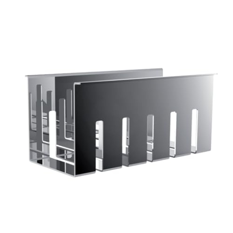 Emco Liaison Ablagekorb, Duschkorb chrom, für Reling, Einhängekorb ohne bohren, Badaccessoires, Tiefe 91 mm – 184500101