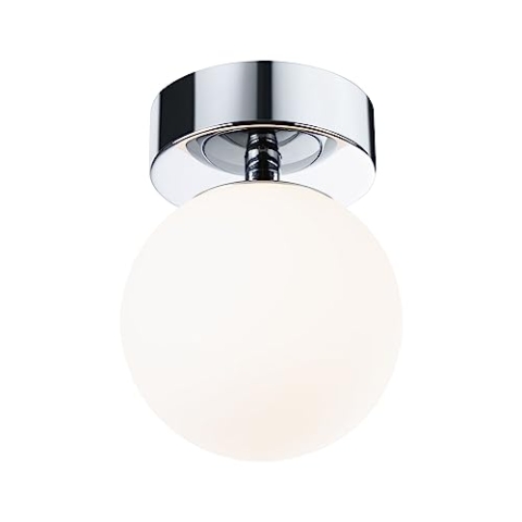 Paulmann 71064 LED Deckenleuchte Selection Bathroom Gove IP44 3000K 400lm 230V 5W Chrom, Satin Badleuchte