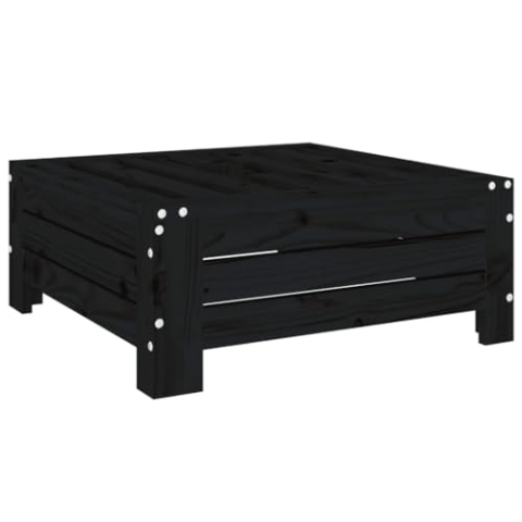 vidaXL Verkleidung für Sonnenschirmständer, Schirmständer Abdeckung mit Schirmloch, Sonnenschirmhalter für Garten Terrasse, Schwarz Massivholz Kiefer