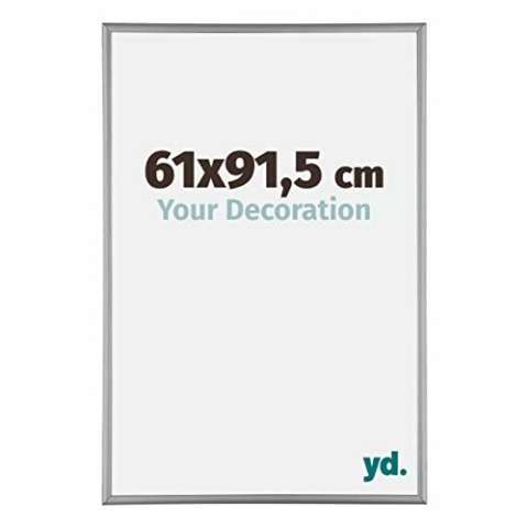 yd. Your Decoration - Bilderrahmen 61x91.5 cm - Platin - Bilderrahmen aus Aluminium mit Acrylglas - Antireflex - 61x91.5 Rahmen - Kent