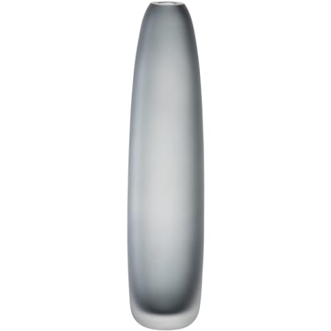 Leonardo Bellagio Blumenvase - Hohe und schmale Vase aus hochwertigem Glas - Handarbeit - Höhe 35 cm, Durchmesser 8 cm - Anthrazit, 036452