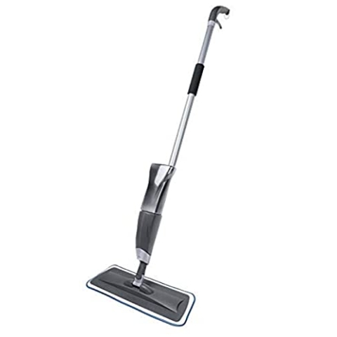Addis 513619 Spray-Mopp 2-in-1 mit flachem Mikrofaser-Kopf, metallisch und blau, Sprühmopp, 40 x 12 x 128 cm