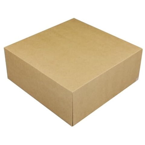 BrandNewCake® Tortenschachtel - 25x25x10 cm - Kuchenbox aus Karton - 50 Stück - Braun