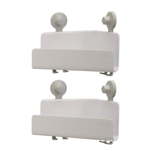 Joseph Joseph EasyStore Self-Draining Corner Shower Caddy 2-pack- White