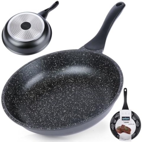 orion group Granitpfanne Bratpfanne aus Granit Koch- und Brattopf GRANDE 26 cm