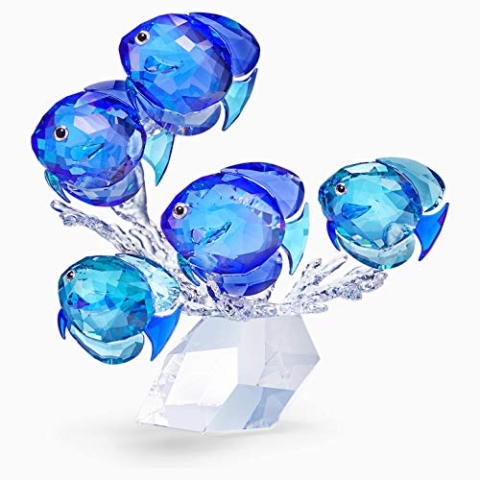 Swarovski Fischschwarm, Crystal Ocean 5493705 Neuheit 2020 und 4er Set EKM Living Edelstahl Strohhalme
