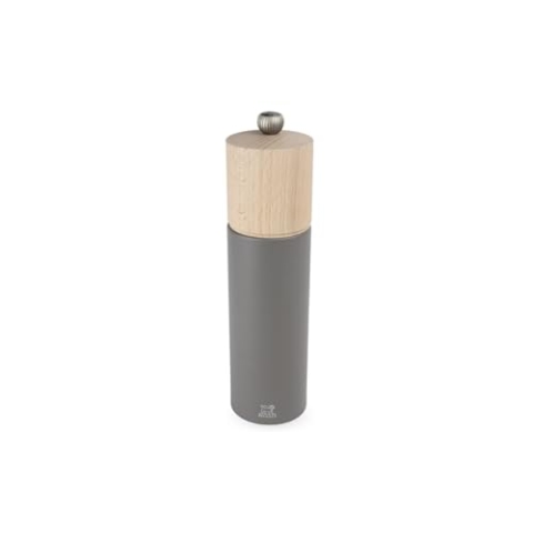 PEUGEOT - Pfeffermühle Boreal 21 cm - Klassische Mahlgradeinstellung - Aus PEFC-zertifiziertem Buchenholz - Französisches Know-how - Felsgrau
