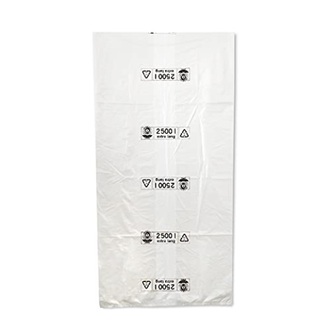 inapa Müllsack/Abfallsack Triline Öko: 2500l, transparent – ✓extra reißfest ✓extra lang ✓100% recyclingfähig, 25 Sack