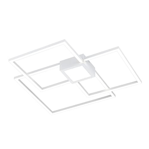 Trio Leuchten LED Deckenleuchte Hydra 676240431, Metall Weiß matt, inkl. 38 Watt LED, Switch Dimmer