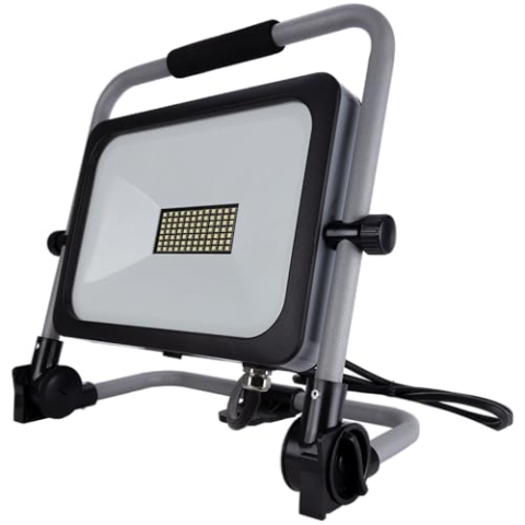 REV BRIGHT, LED Arbeitsleuchte auf Ständer, 50W, 4700lm, IP54, anthrazit-silber