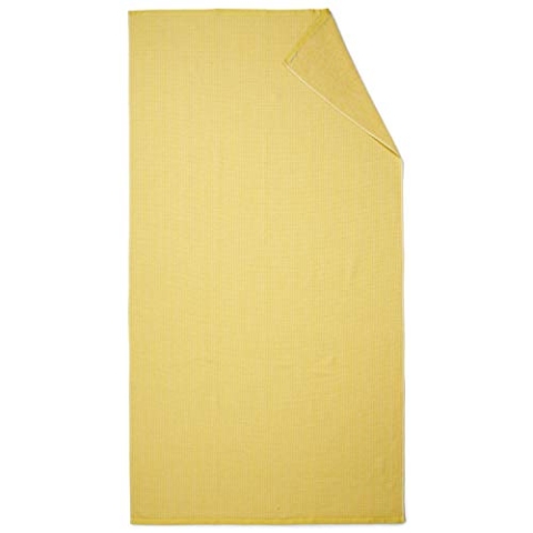 Marc O'Polo Hamam Tücher Lund Strandtuch Badetuch 100 cm x 180 cm, Farbe:Gelb