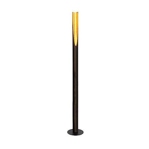 EGLO Stehlampe Barbotto, Eck Standleuchte, Stablampe aus Metall in Schwarz und Gold, GU10 Fassung, inkl. Trittschalter