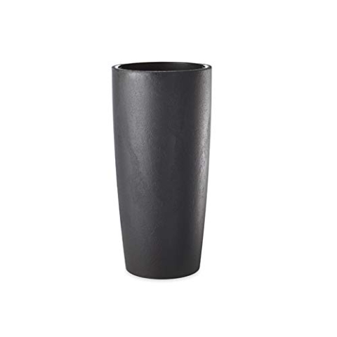 Pflanztopf Teramo rund 70 cm hoch x 35 cm, anthrazit matt, mit herausnehmbarem Pflanzeinsatz - Blumentopf Pflanzgefäß Topf Pflanztopf Übertopf Pflanzsäule Infinity