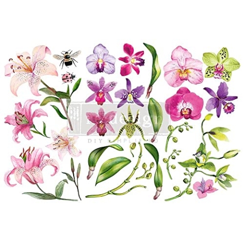 Prima Marketing Re-Design Decor Transfers 6"X12" 3/Sheets-Sunset Tropics -RE653507