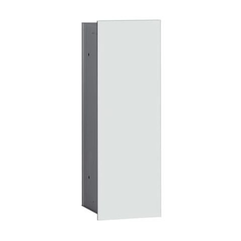 emco ASIS 2.0 WC-Bürstengarnitur-Unterputz-Modul, platzsparender Stauraum aus hochwertigem Aluminium für die Toilettenbürste, mit edler Glasfront und Klobürstenhalter, optiwhite