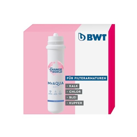 BWT MyAQUA Soft Filterkartusche | Filtert Chlor, Blei & Kupfer | Für Alle BWT AQA drink und MyAQUA Filterköpfe