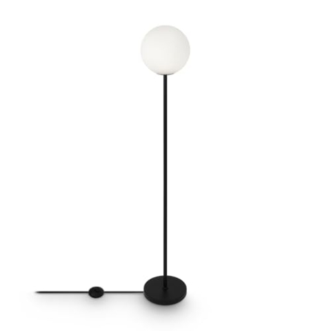 Maytoni Modern Stehleuchte "Ring" - Elegante Metalllampe in Schwarz mit E27 Fassung, 155 cm Höhe, für Wohnzimmer, Küche, Schlafzimmer, Esszimmer, Büro