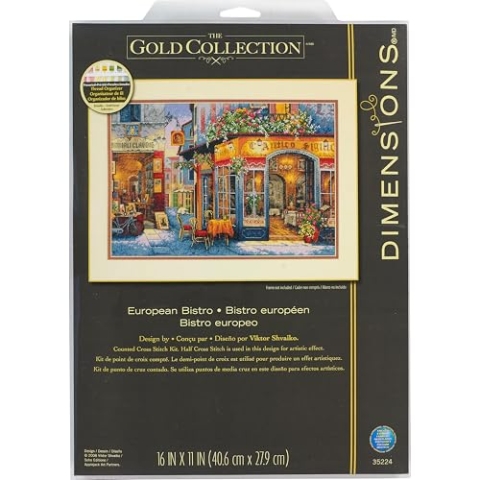 DIMENSIONS Zählmusterpackung mit Zählmuster, Gold, 16 x 11 (41 x 28 cm)