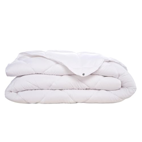 happyfriday Bettdecke für 4 Jahreszeiten, 120 + 250 g, Weiß, 90 x 200 x 32 cm (Bett 90), 100 % Mikrofaser, Qualität 120 +