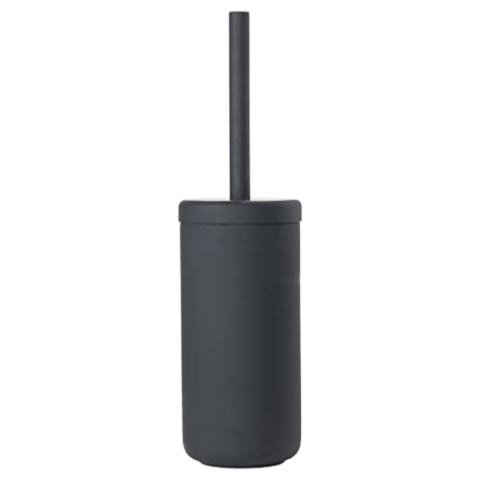 Zone Denmark Ume Toilettenbürste, WC Bürste, Klobürste in Schönem Dänischem Design, aus Steinzeug mit Soft Touch-Beschichtung, Durchm. 10 cm, Höhe 38,7 cm, Schwarz