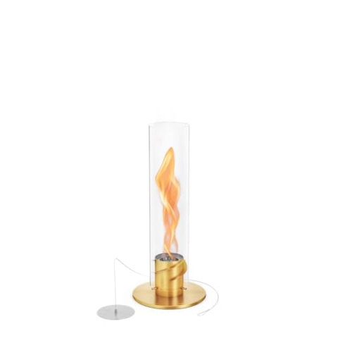 höfats - Spin 1200 Gold NEUES Modell mit verlängerter Brenndauer Dank innovativer Brenntechnologie - flüssig Bioethanolkamin, Edelstahl Tischfeuer, wärmender Tischkamin für Indoor und Outdoor