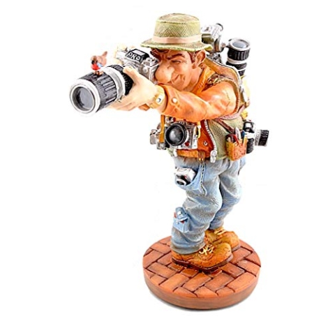 Original Parastone aus der Serie Profisti Künstlerfigur Fotograf, handbemalt
