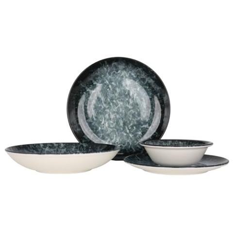 Bonna Geschirrset - Sepia - 24 teilig - 6 Personen - Porzellan