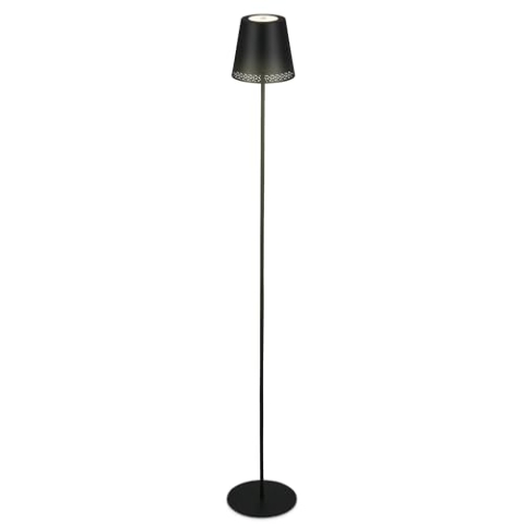 BRILONER – LED Akku Stehleuchte 3 in 1, Stufenweise Dimmbar, Touch, LED Stehleuchte Aussen, Stehlampe kabellos, Schwarz