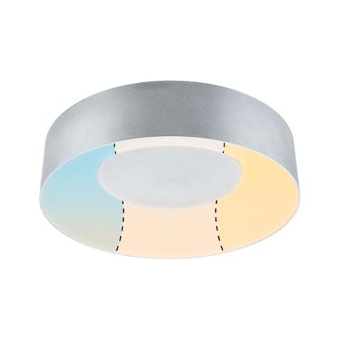 Paulmann 71094 LED Deckenleuchte Casca IP44 White Switch 2300lm 230V 18W Alu rund WhiteSwitch Metall, Kunststoff 3000 K
