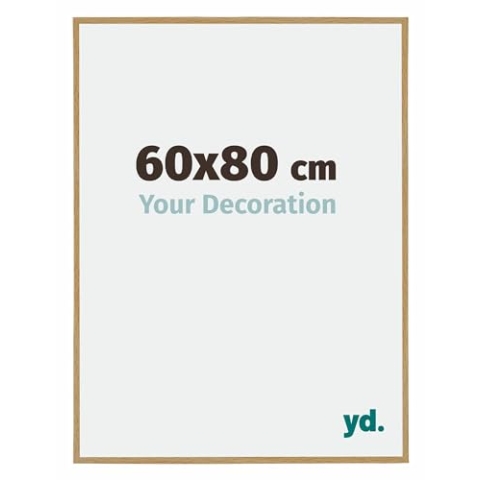 Your Decoration - Bilderrahmen 60x80 cm - Buche Hell - Bilderrahmen aus Kunststoff mit Acrylglas - Antireflex - 60x80 Rahmen - Evry