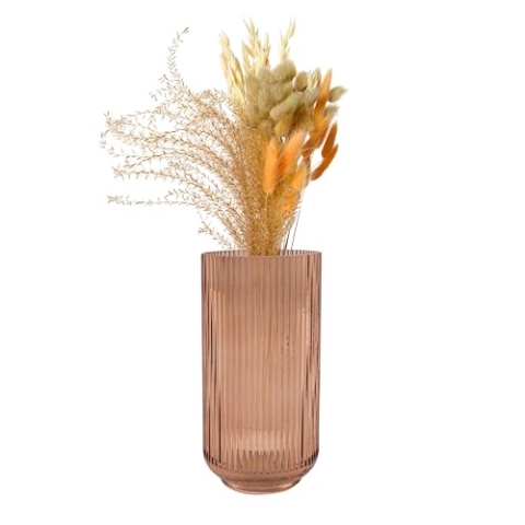 Point-Virgule Vase, deko Wohnzimmer, blumenvasen aus Glas, wunderschön, Mokka, 14.3x28cm