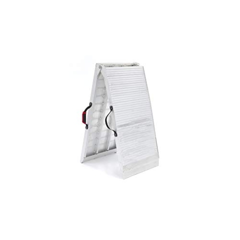 Ace Bikes AceBikes Faltbare Motorrad Verladerampe Silber 57cm 500kg Alu Tragbar