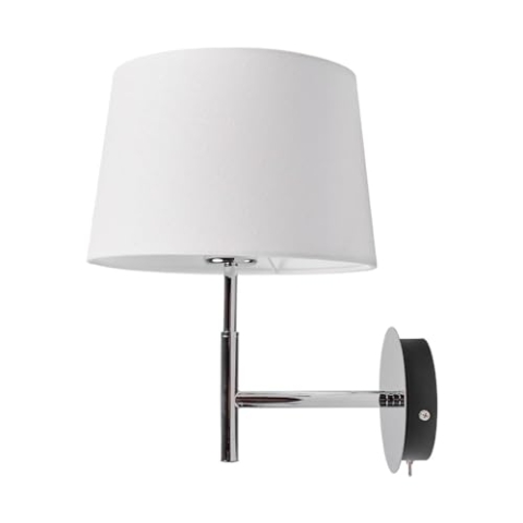 Lucande Wandleuchte, Wandlampe Innen Dorothea (Modern) in Weiß aus Textil (1 flammig E27) - Wandleuchten Wandstrahler Wandbeleuchtung Schlafzimmer/Wohnzimmer Wohnzimmerleuchte