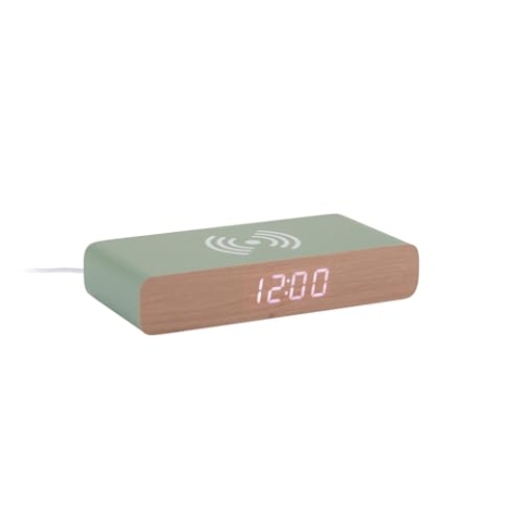 Karlsson Wecker Retro Flat Led - Dschungelgrün - 16.1x7.6x3cm - Rechteck - MDF - Wecker für Schlafzimmer