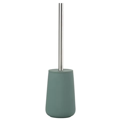 Zone Denmark Nova Toilettenbürste, Klobürste aus Porzellan und Edelstahl, WC Bürste mit Bürstenhalter, Soft-Touch-Beschichtung, Durchm. 10,3 cm, Höhe 37 cm, Petrol Green