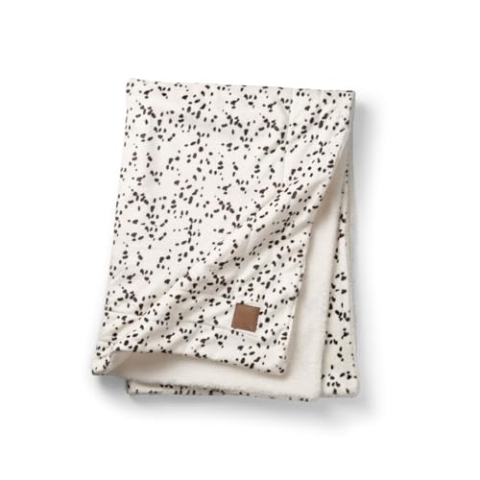 Elodie Details Babydecke Kuscheldecke Kinderwagendecke aus Oeko-Tex Pearl Velvet Extra Weich und Warm 75 x 100 cm - Dalmatian Dots
