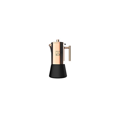 Cecotec Italienischer Espressokocher Moking 600. Hergestellt aus Edelstahl, geeignet für Gas-, Elektro- oder Glaskeramikkochfelder, elegantes Design, 6 Tassen Kaffee