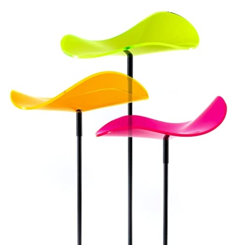 Cazador-del-sol ® - das Original | Lucy - tres | 3 Stück | geschwungener Sonnenfänger kunterbunt | Durchmesser 20 cm | Höhe 175 cm