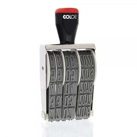Colop Rechteckiger Handstempel Metall 67x18 mm - Datumstempel, blau