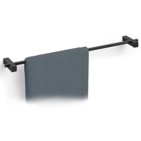 ZACK CARVO Towel Rail. BARRA TOALLA 66 cm Negro, Ceramic, Schwarzer Edelstahl